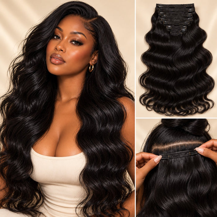 Off Black Seamless Clip-ins